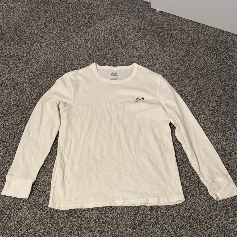 White Realtree Long Sleeve Shirt